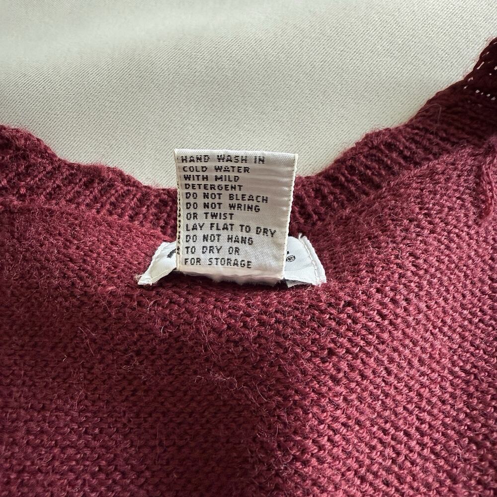 VTG 90s Koret Paisley Embroidered Sweater Vest Women S Knit‎ Bead Sequin Grandma - Picture 9 of 12